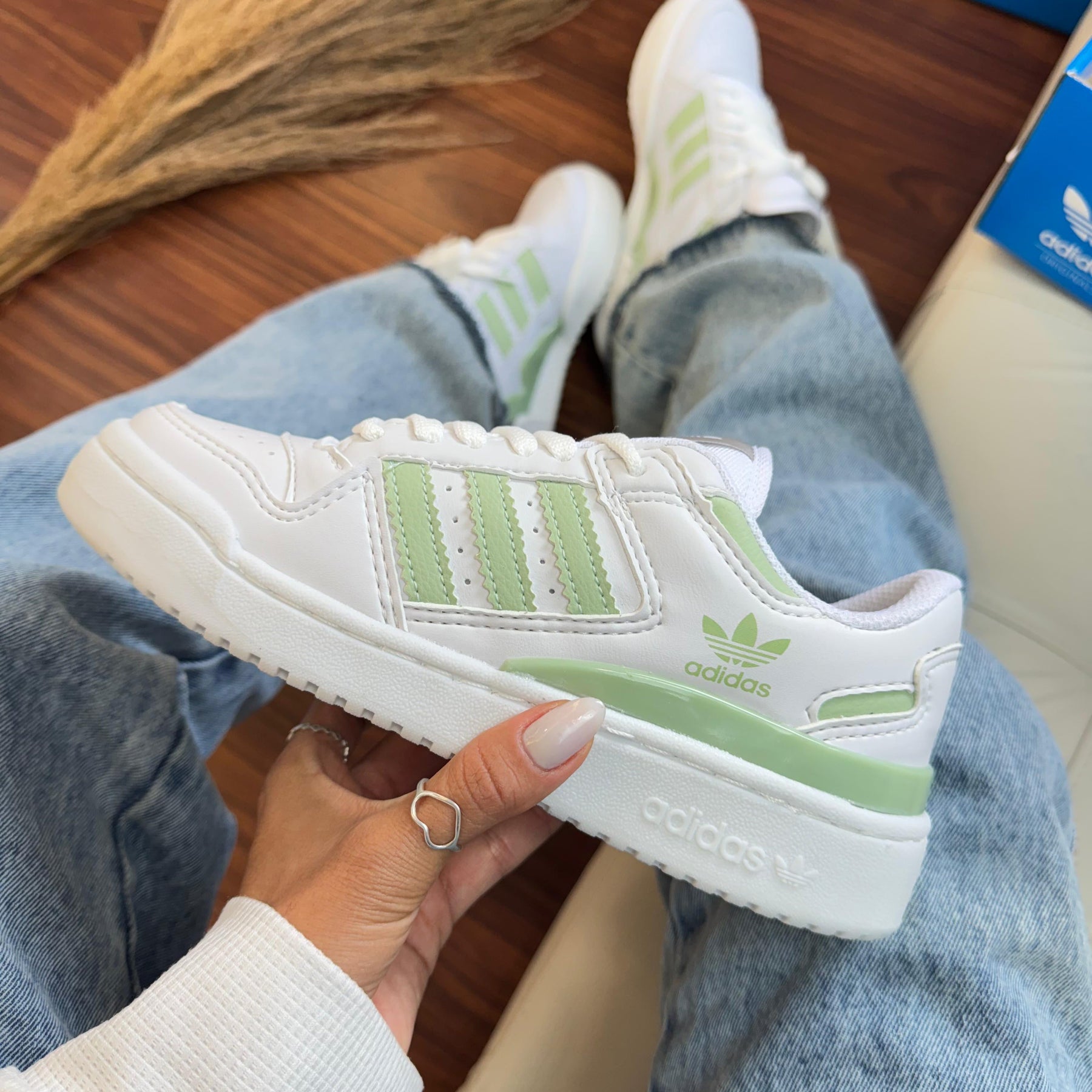 Tênis Fórum Menta com Branco - Premium