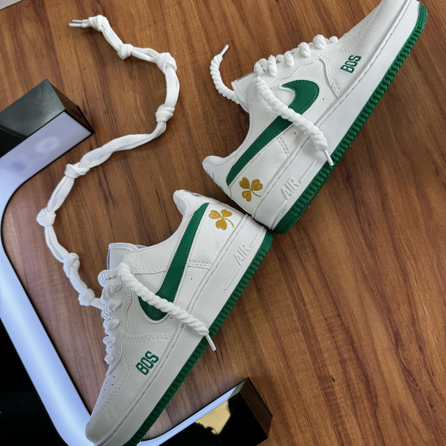 Tênis Air Force BOS Branco e Verde - Premium
