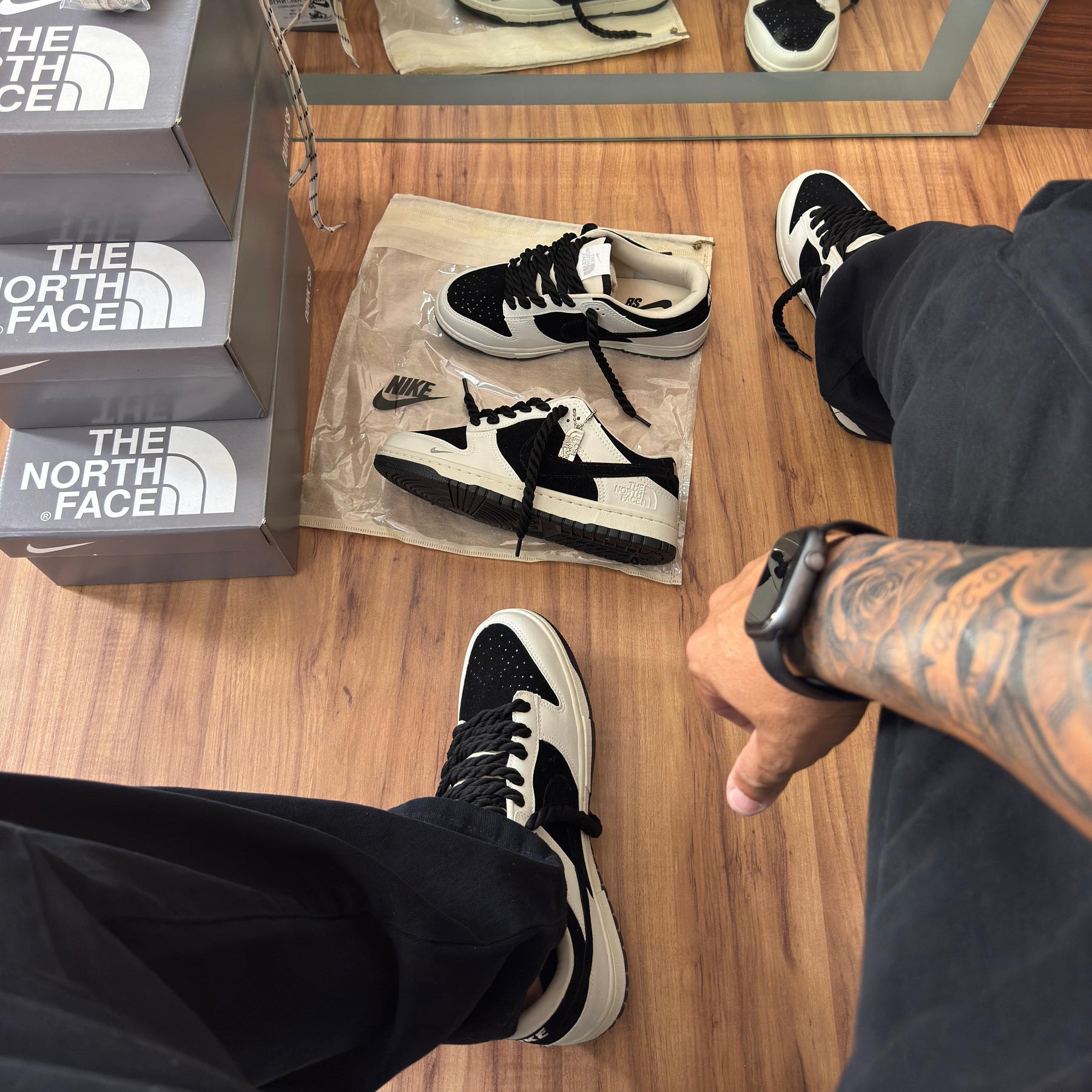Tênis Dunk The North Face Preto - Premium