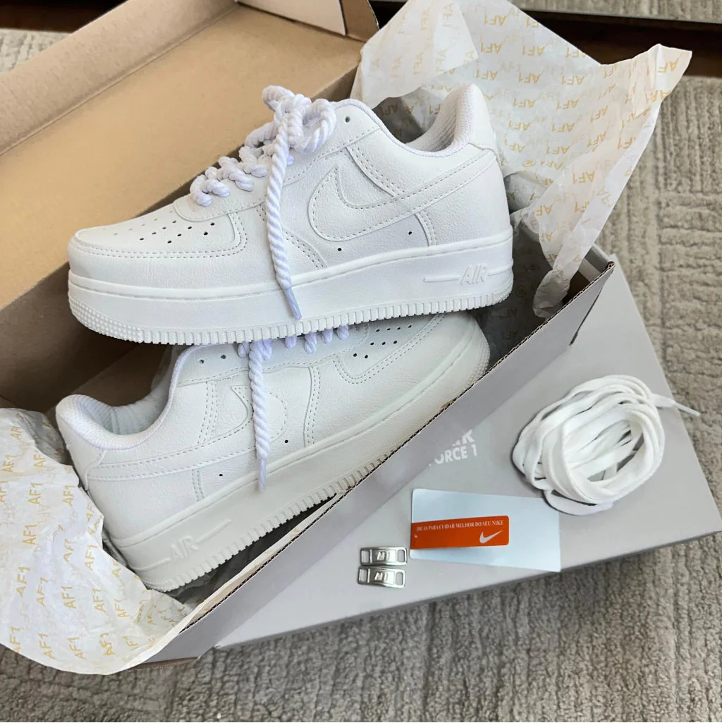 Tênis Air Force Branco Corda - Premium