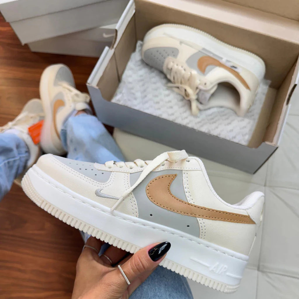 Tênis Air Force Creme Caramelo - Premium
