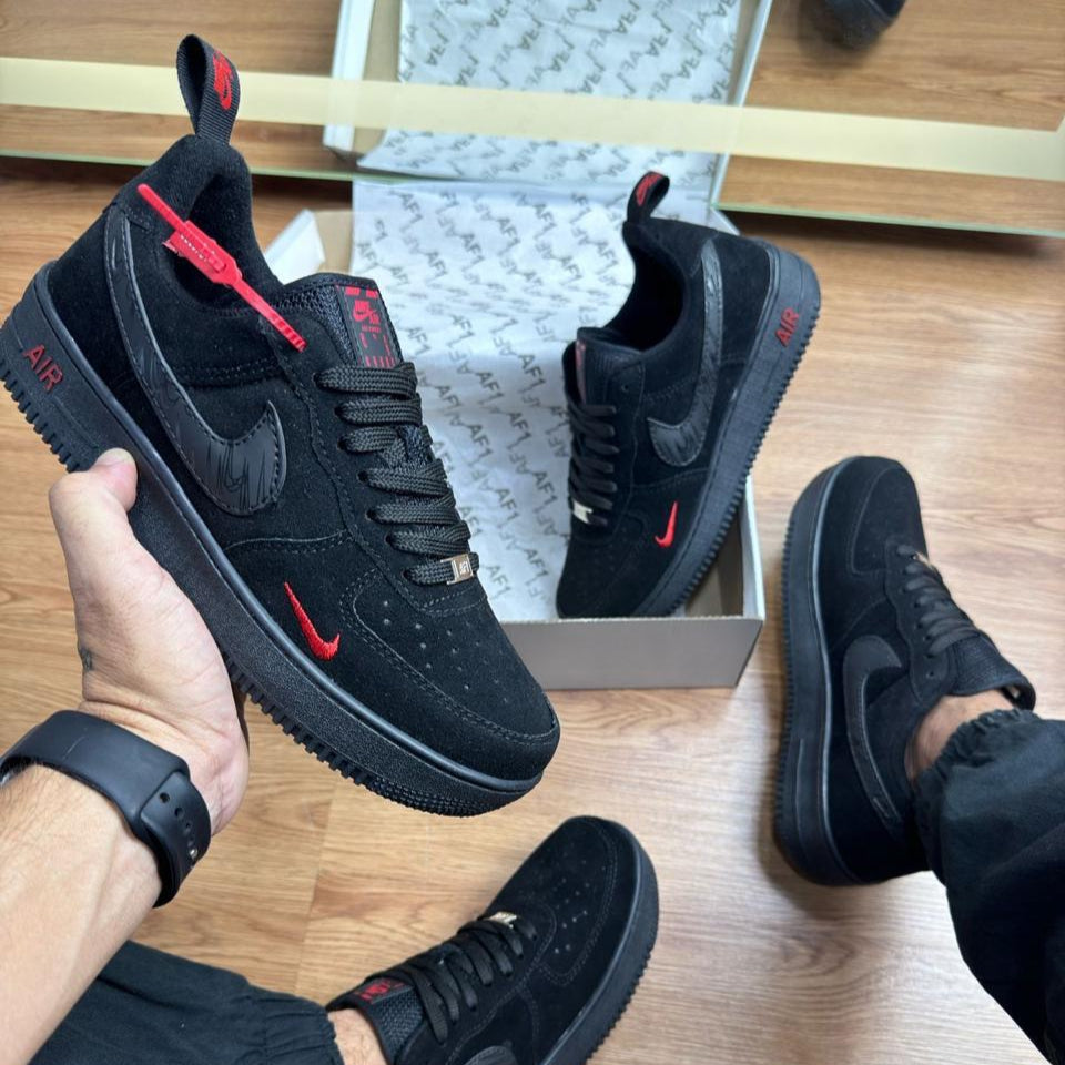 Tênis Air Force Preto Camurça - Premium