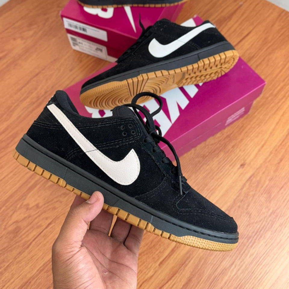 Tênis Dunk Preto Camurça - Premium