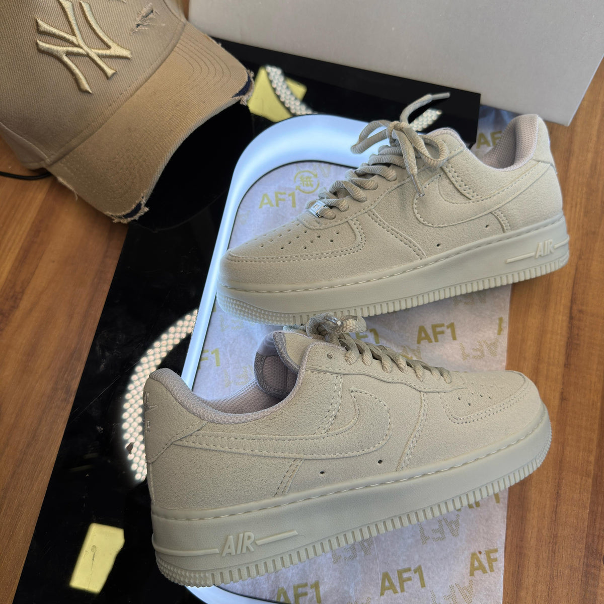 Tênis Air Force Camurça Cinza - Premium