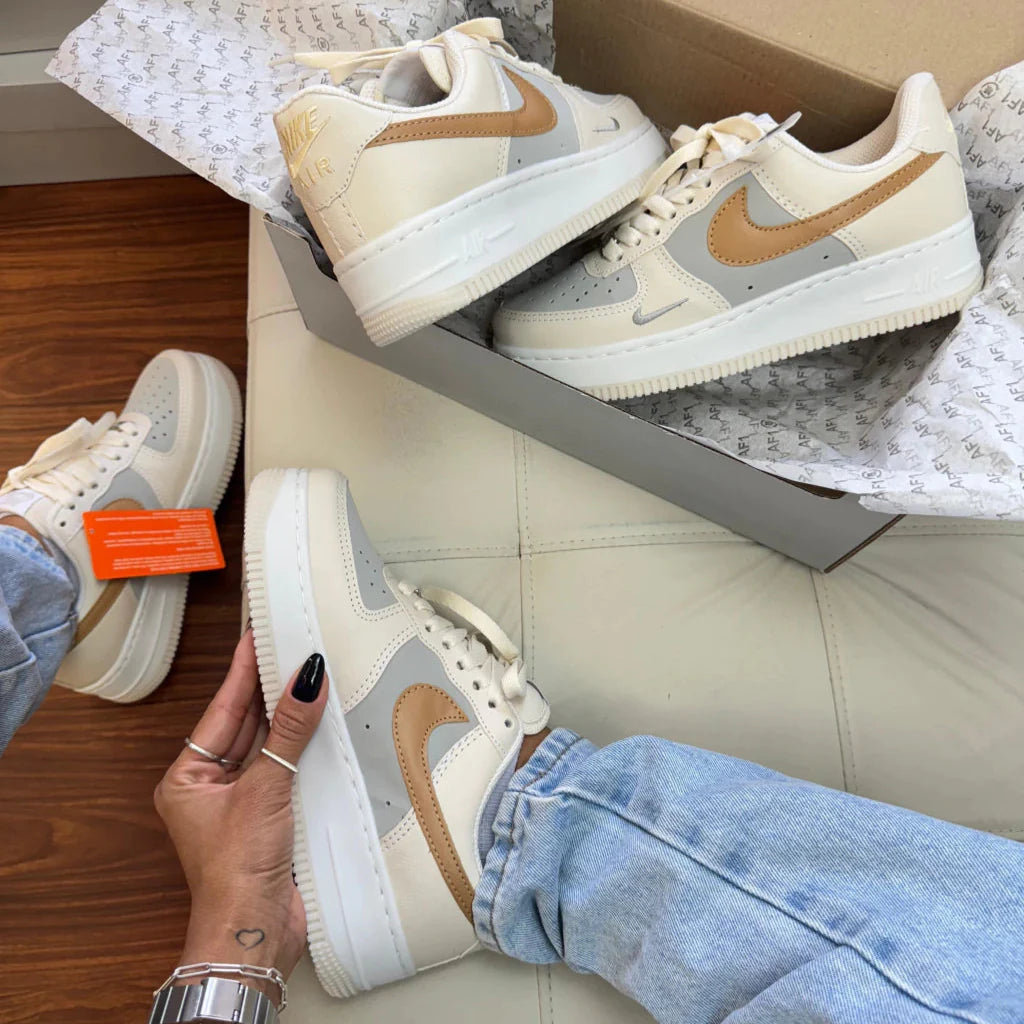 Tênis Air Force Creme Caramelo - Premium