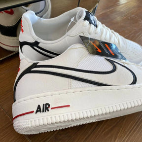 Tênis Air Force React Branco e Preto - Premium